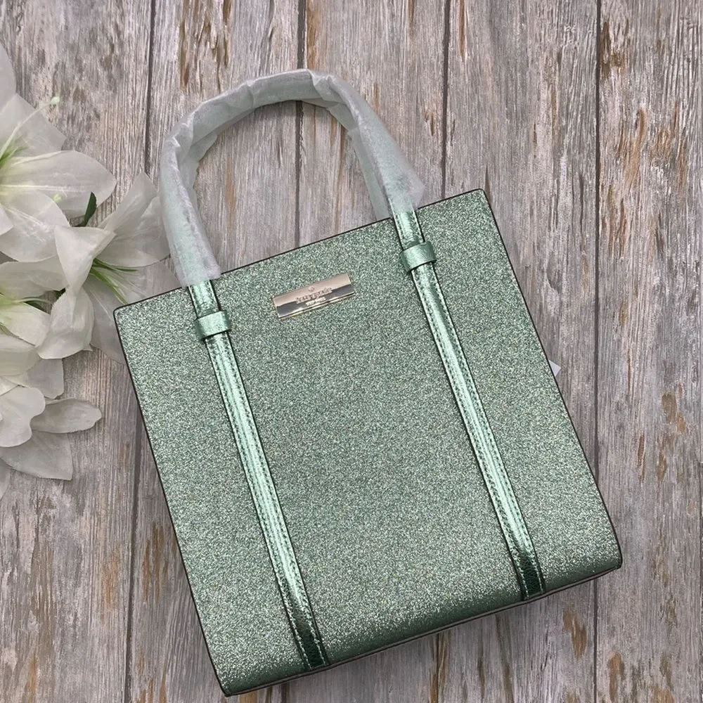 Kate Spade Kenzie Glitter Small Tote Bag Purse